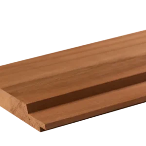 Perfil de revestimiento de pino termotratado Everwall de tabla ancha, 19 x 134 mm
